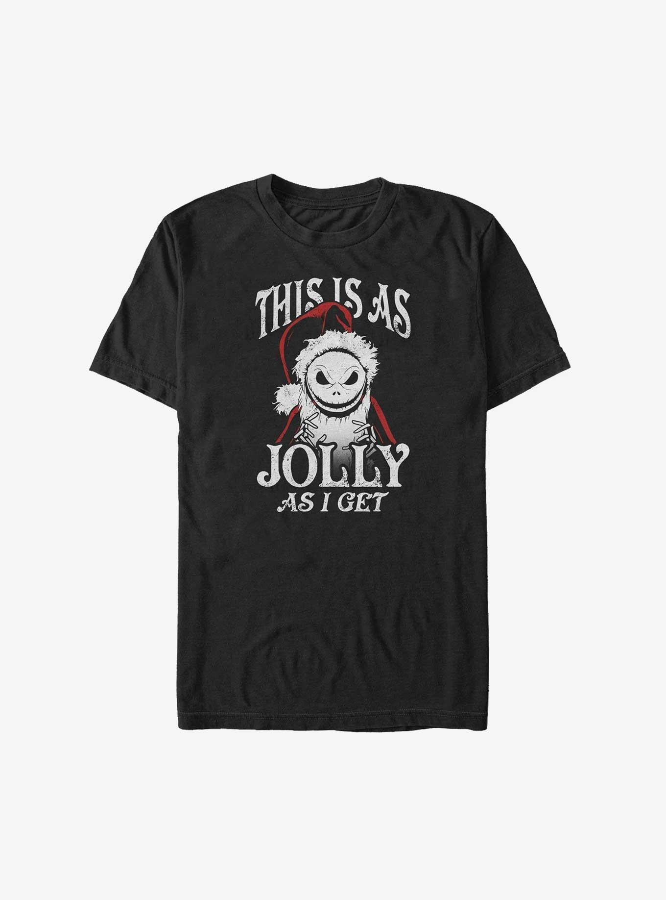 Disney The Nightmare Before Christmas Jolly Santa Jack Big & Tall T-shirt | Trendy Graphic Tee | Casual Unisex T-shirt