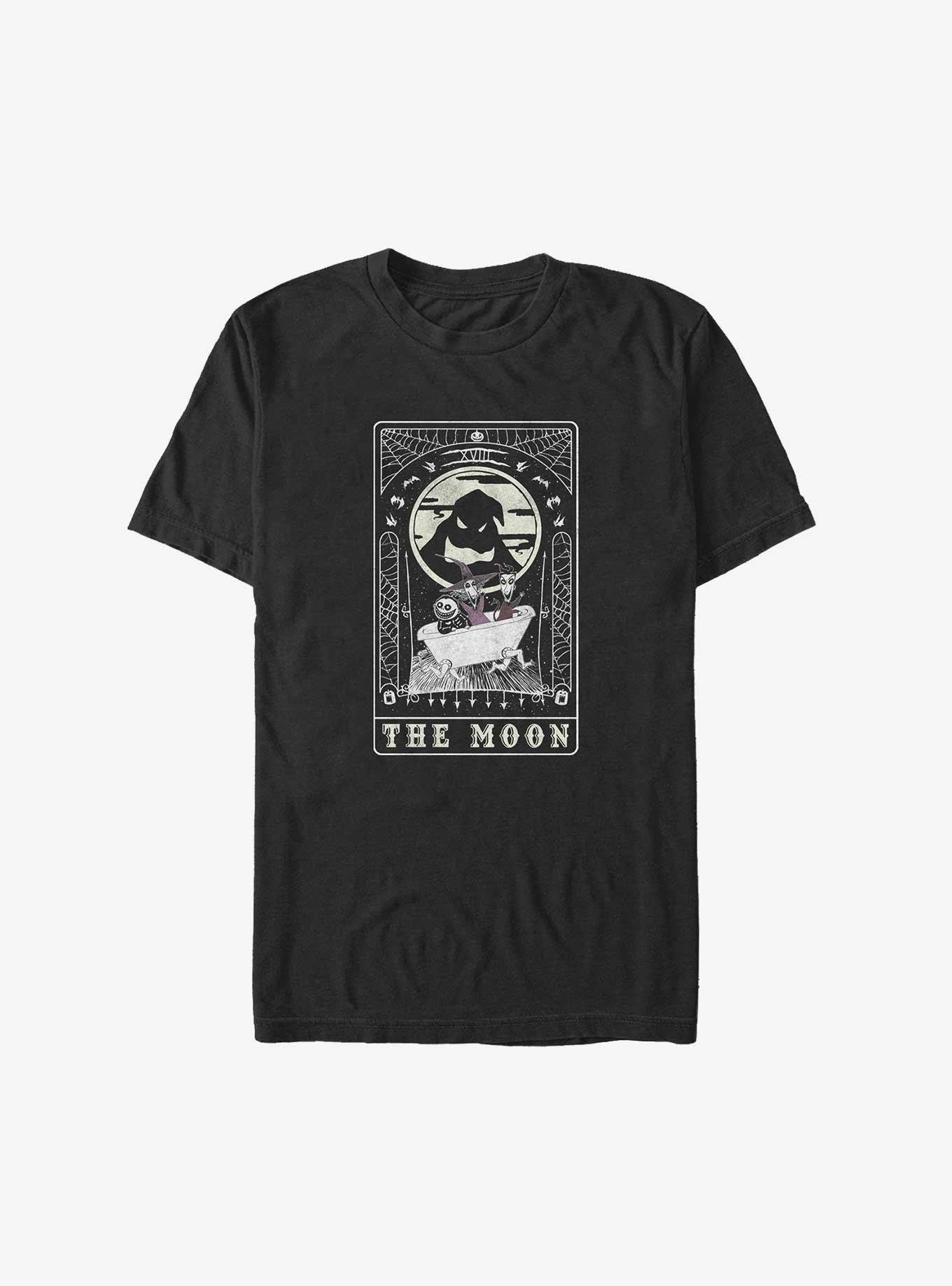 The Nightmare Before Christmas Oogie Boogie The Moon Tarot Card Big & Tall T-shirt | Trendy Graphic Tee | Casual Unisex T-shirt