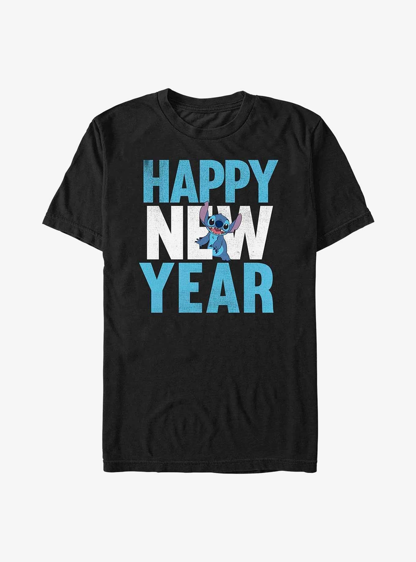 Disney Lilo Stitch Happy New Year T-Shirt T-Shirt | Top Trending Artwork | Perfect For Daily Wear