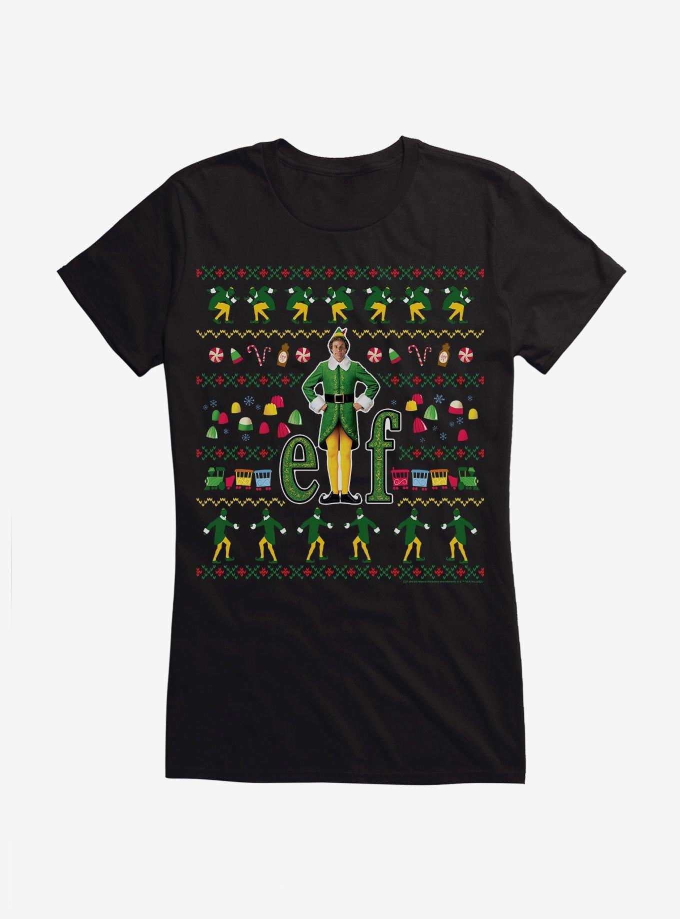 Elf Movie Ugly Christmas Pattern Girls T-Shirt T-Shirt | Premium Graphic | Perfect For Daily Wear