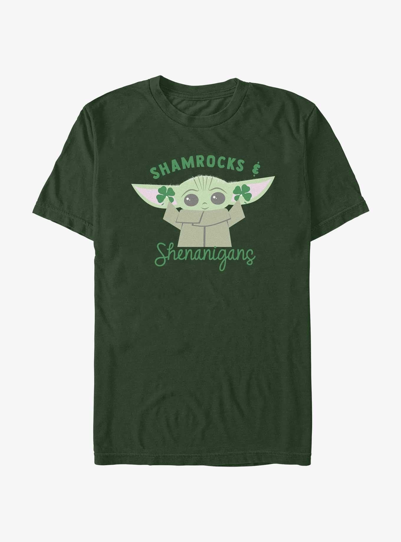 Star Wars The Mandalorian Shamrocks and Shenanigans Extra Soft T-Shirt | Premium Unisex T-Shirt, Trending Graphic Tee
