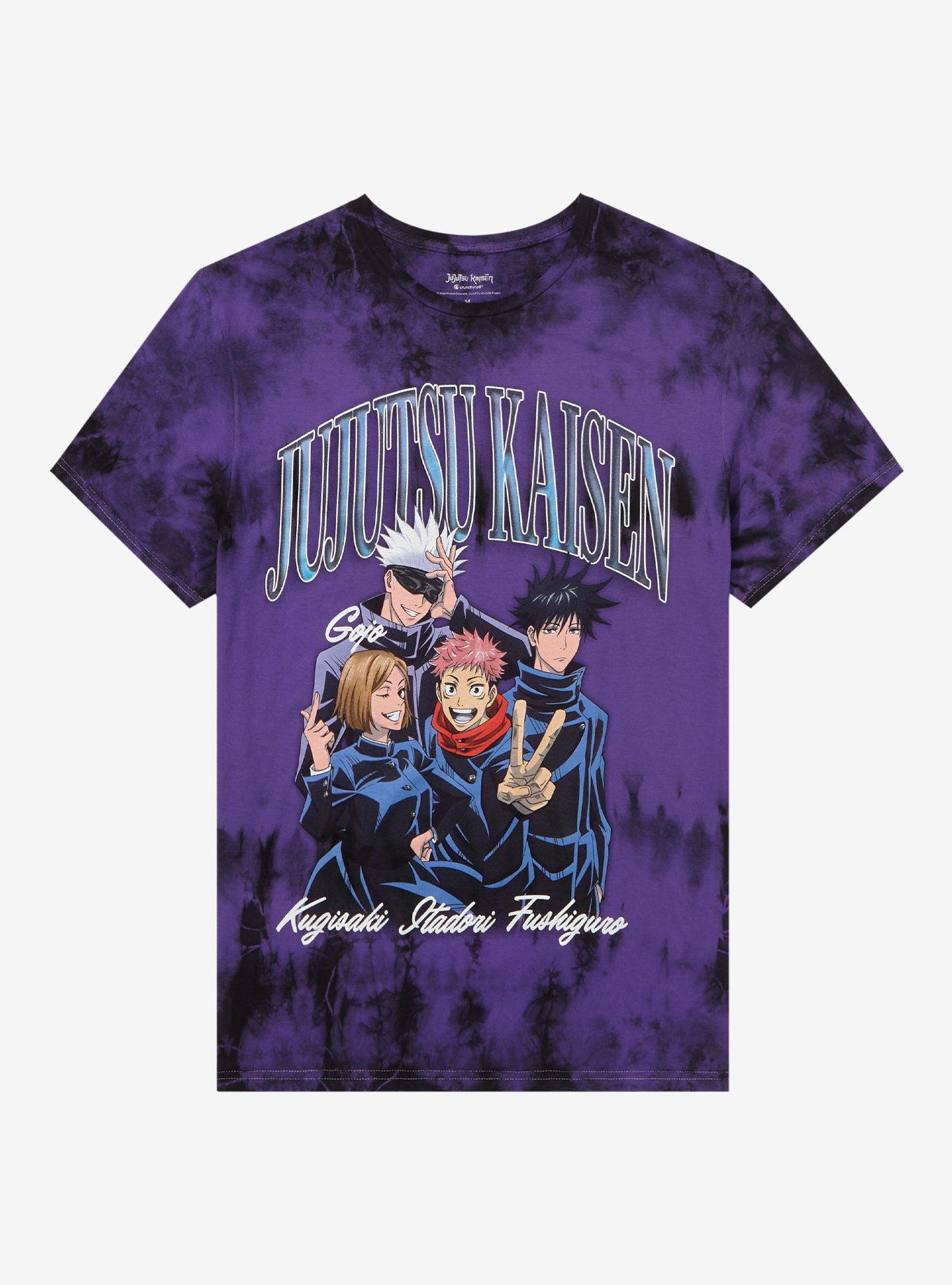 Jujutsu Kaisen Group Purple TieDye TShirt Graphic Tee | Graphic Tee | Unisex Shirt | Soft Comfortable Wear