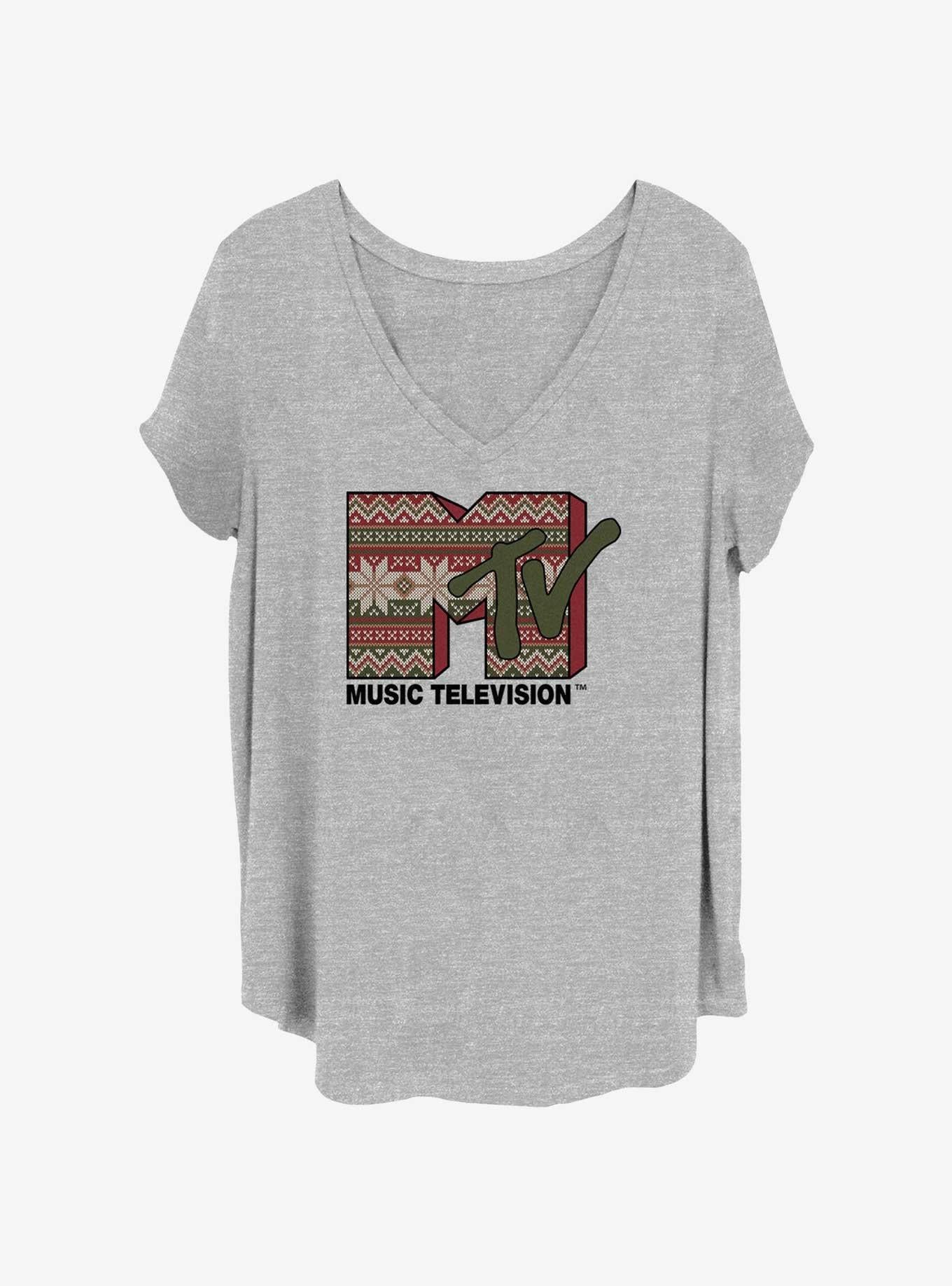 MTV Ugly Christmas Logo Girls T-Shirt Plus Size T-Shirt | Streetwear Vibe | Must-Have Style