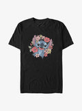 Disney Lilo Stitch Floral Stitch T-Shirt T-Shirt | Exclusive Art Design | Perfect For Daily Wear