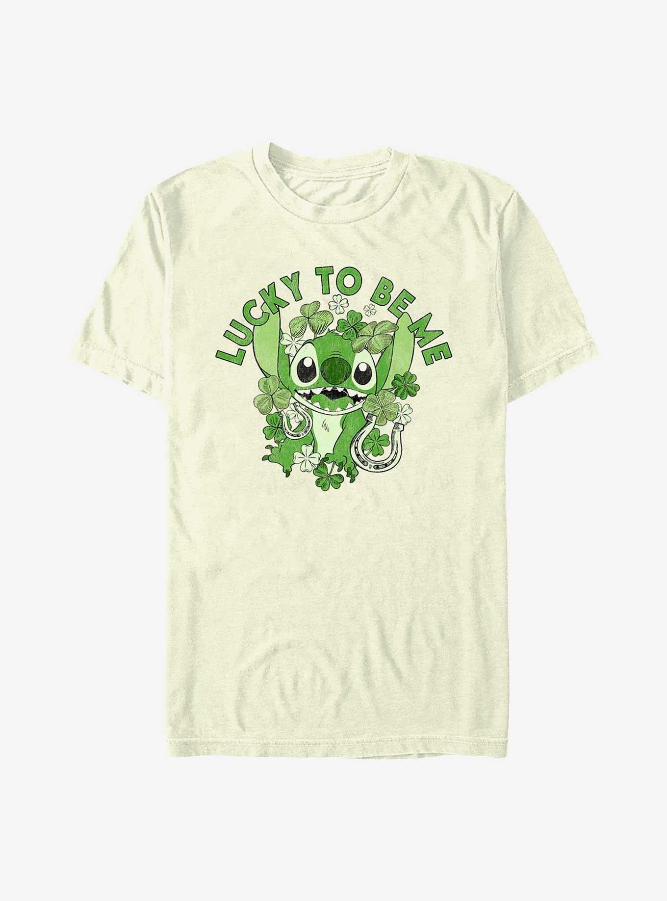 Disney Lilo Stitch Lucky Shamrock Stitch T-Shirt T-Shirt | High-Quality Print | Great Gift Idea