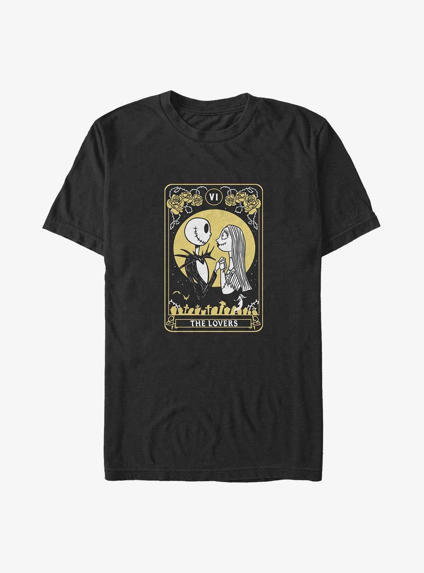 The Nightmare Before Christmas Jack & Sally The Lovers Tarot Big & Tall T-Shirt