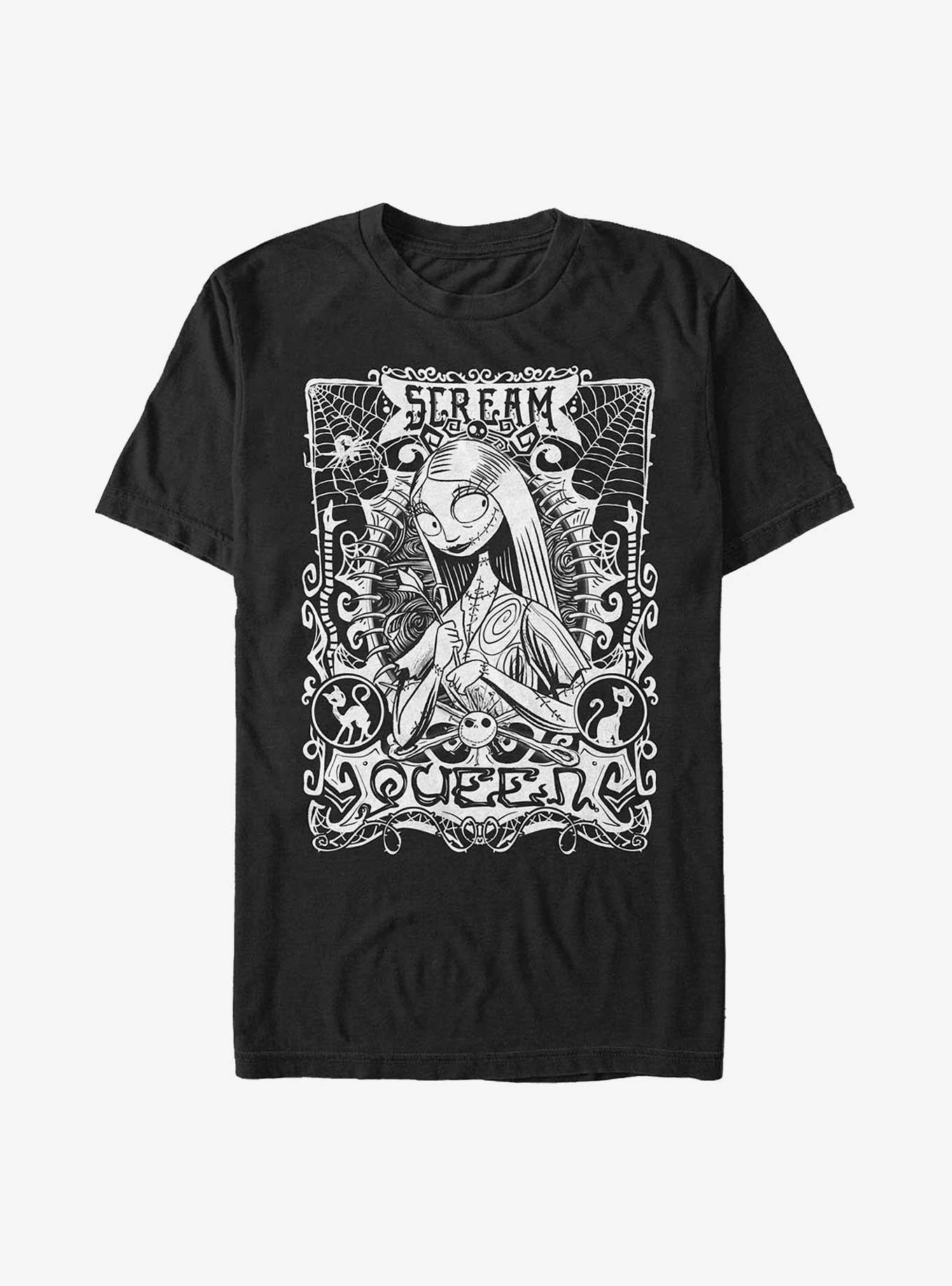 Disney The Nightmare Before Christmas Sally Scream Queen Poster Big & Tall T-Shirt