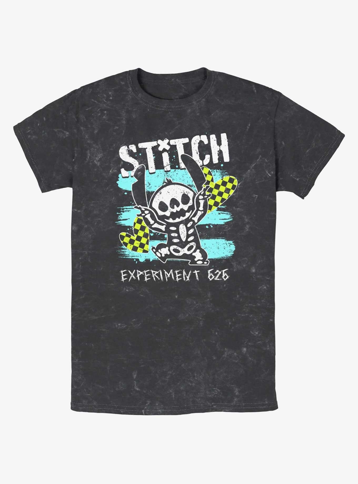Disney Lilo Stitch Emo Skelestitch Mineral Wash T-Shirt T-Shirt | Exclusive Edition | Trending Now