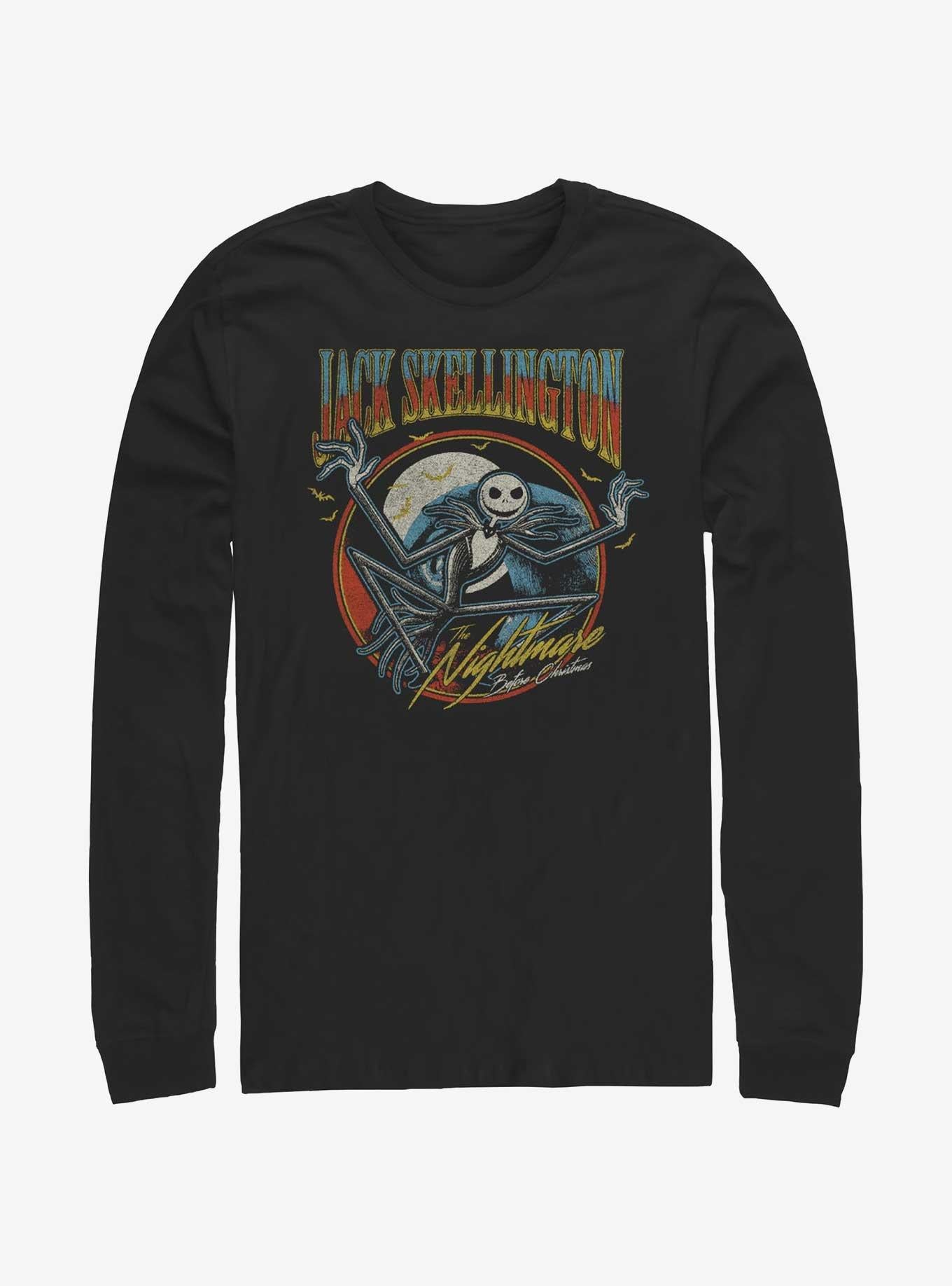 Disney The Nightmare Before Christmas Jack Skellington Badge Long-Sleeve T-Shirt T-Shirt | Viral Style | Trending Now