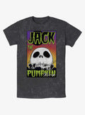 Disney The Nightmare Before Christmas Jack The Pumpkin King Skull Poster Mineral Wash T-Shirt