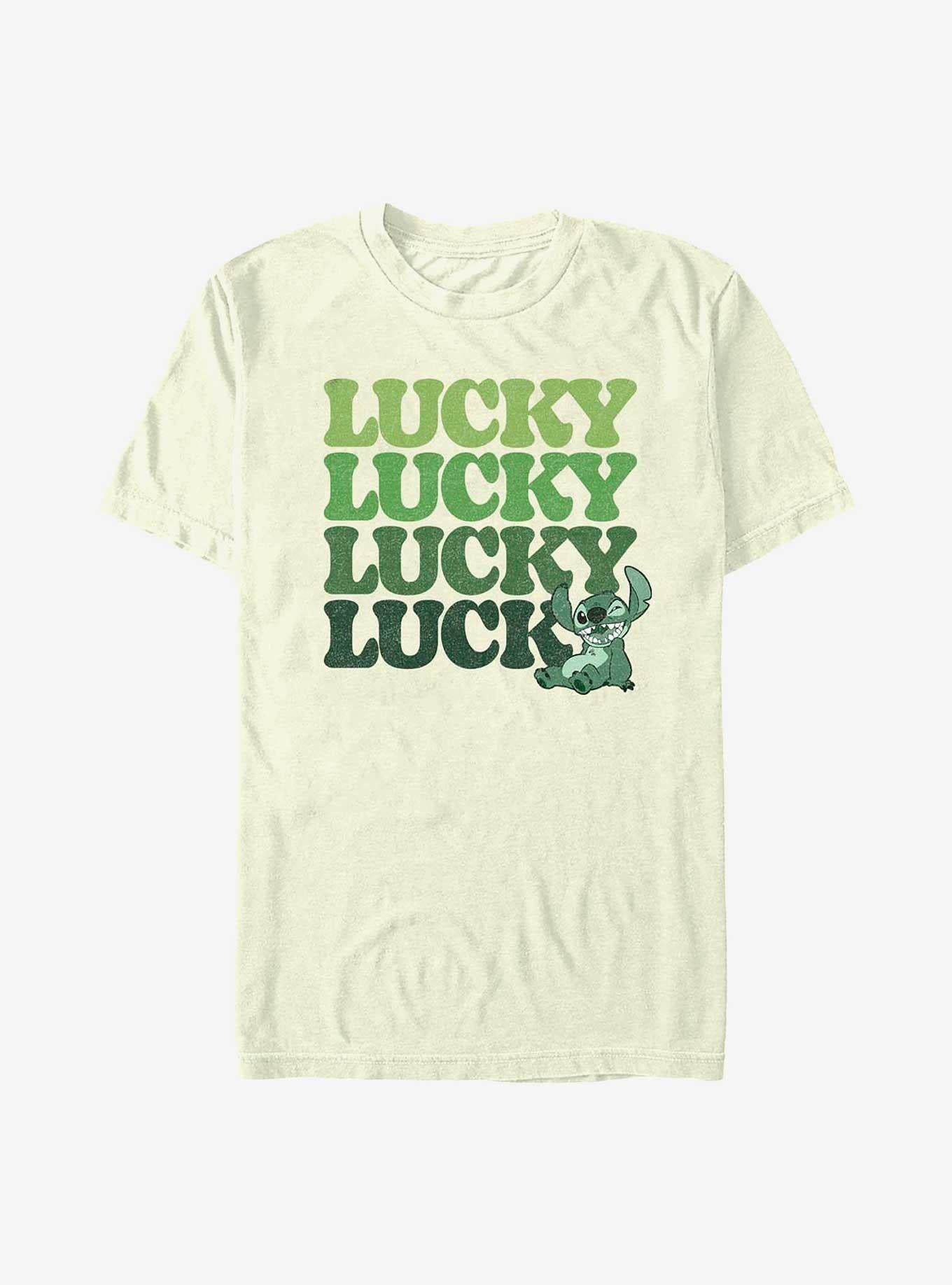 Disney Lilo Stitch Lucky Stitch Stack T-Shirt T-Shirt | Fan Favorite Style | Top Pick For Fans
