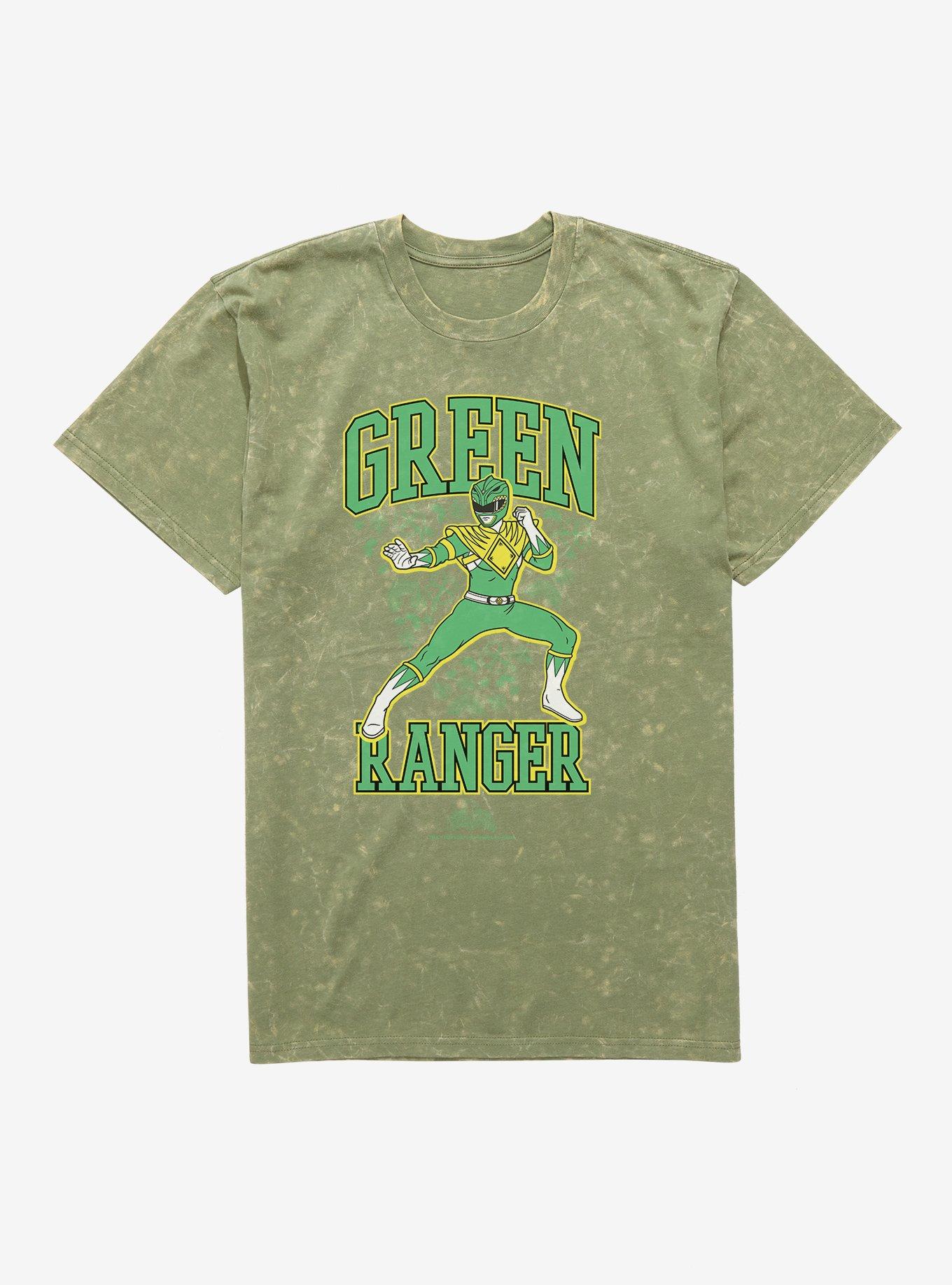 Mighty Morphin Power Rangers Green Ranger Clover Mineral Wash T-Shirt | Premium Unisex T-Shirt, Trending Graphic Tee