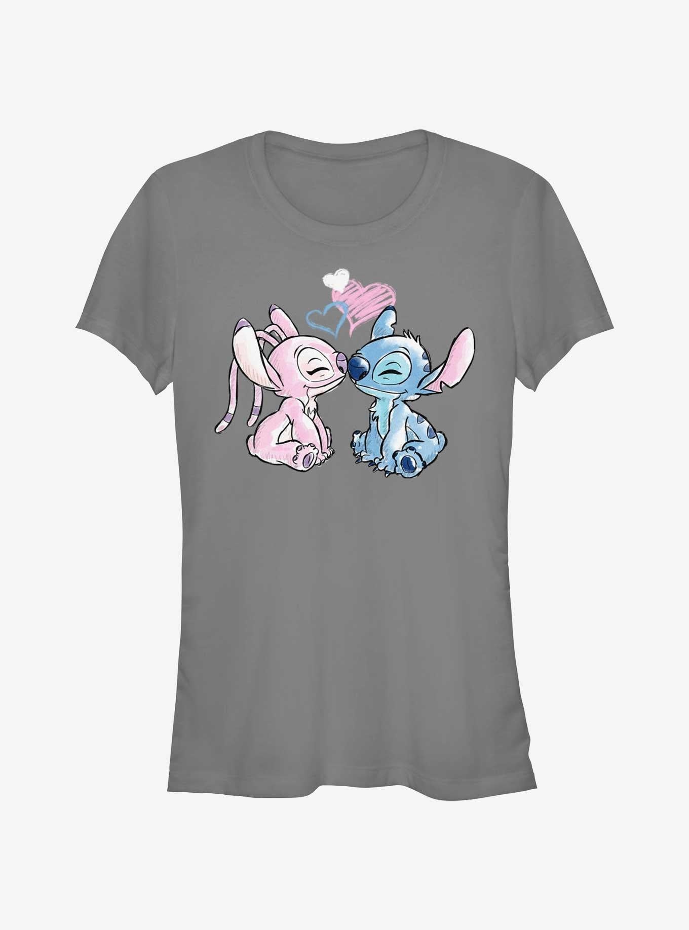 Disney Lilo Stitch Angel Loves Stitch Girls T-Shirt T-Shirt | High-Quality Print | Perfect For Daily Wear