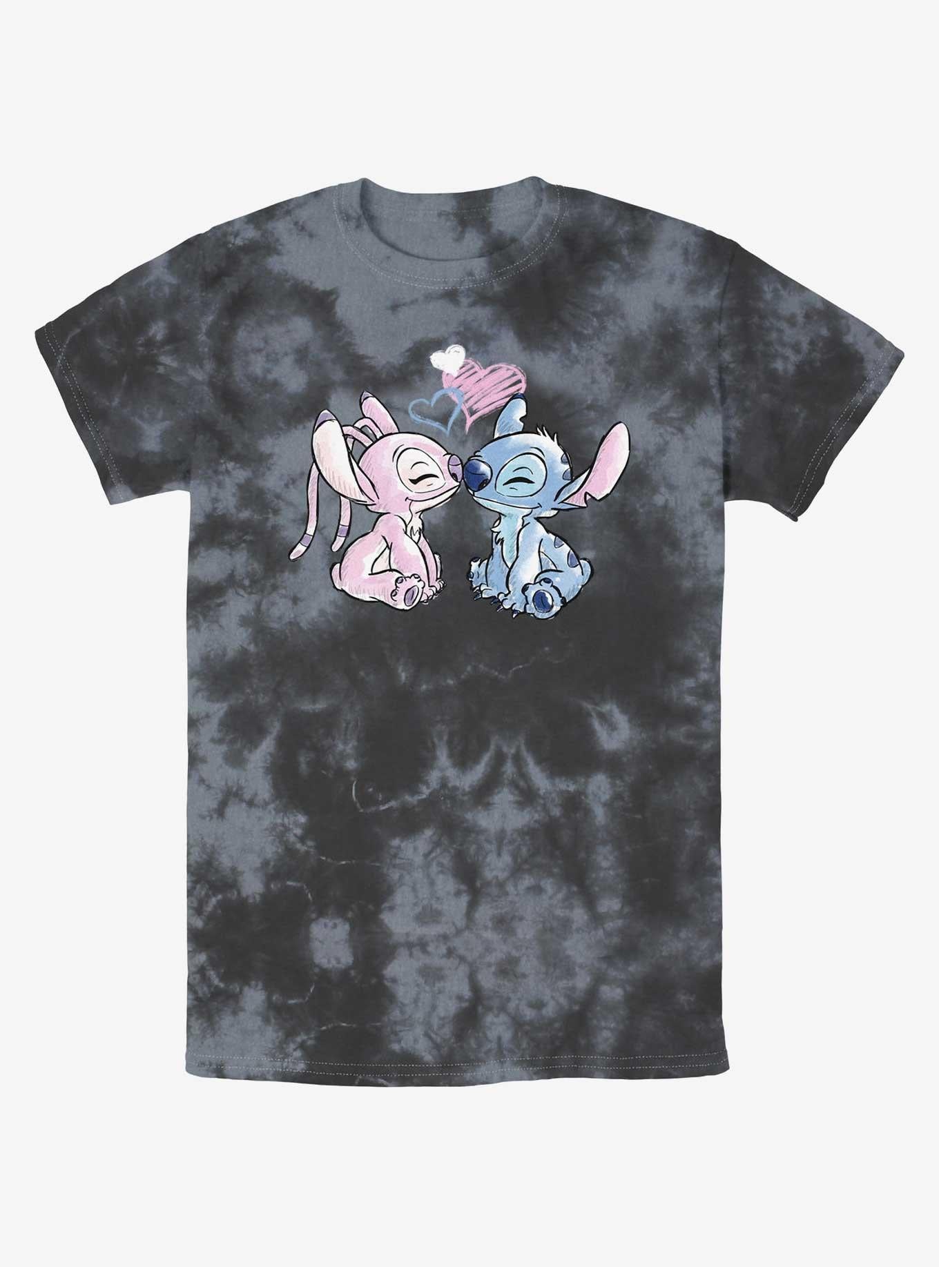 Disney Lilo Stitch Angel Loves Stitch Tie-Dye T-Shirt T-Shirt | Vintage Graphic Vibe | Great Gift Idea