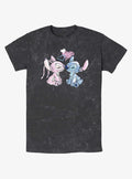 Disney Lilo Stitch Angel Loves Stitch Mineral Wash T-Shirt T-Shirt | Best-Selling Design | Trending Now