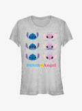 Disney Lilo Stitch Angel Stitch Faces Girls T-Shirt T-Shirt | Fan Favorite Style | Trending Now