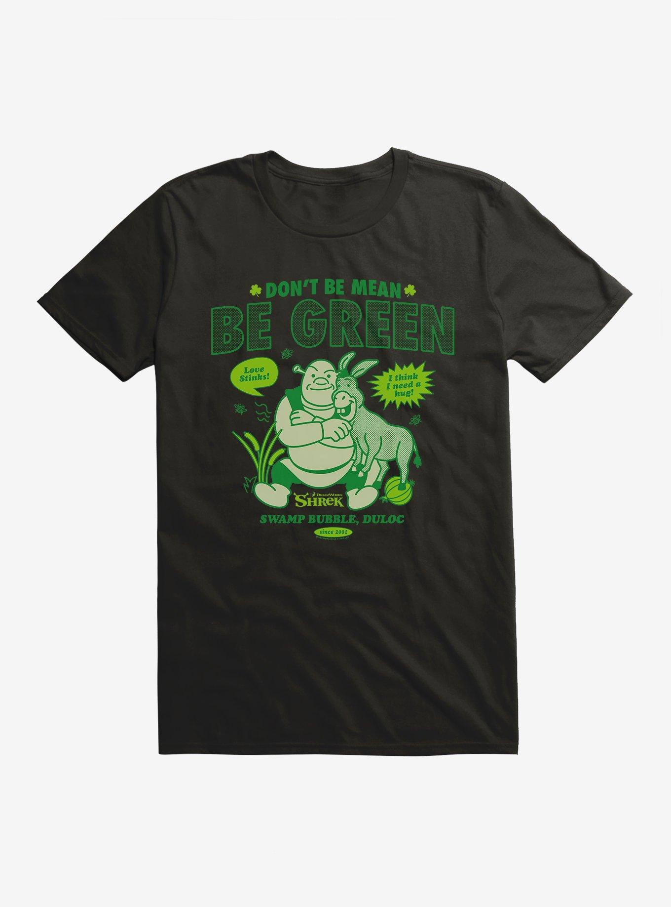 Shrek Don't Be Mean Be Green T-Shirt | Premium Unisex T-Shirt, Trending Graphic Tee