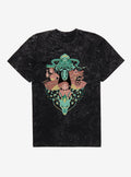 Studio Ghibli Spirited Away Chihiro And No Face Group Crest Mineral Wash T-Shirt | Premium Unisex T-Shirt, Trending Graphic Tee