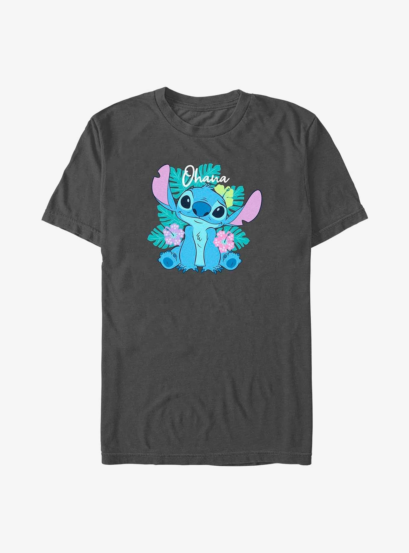Disney Lilo Stitch Ohana Stitch Flowers T-Shirt T-Shirt | Top Trending Artwork | Trending Now