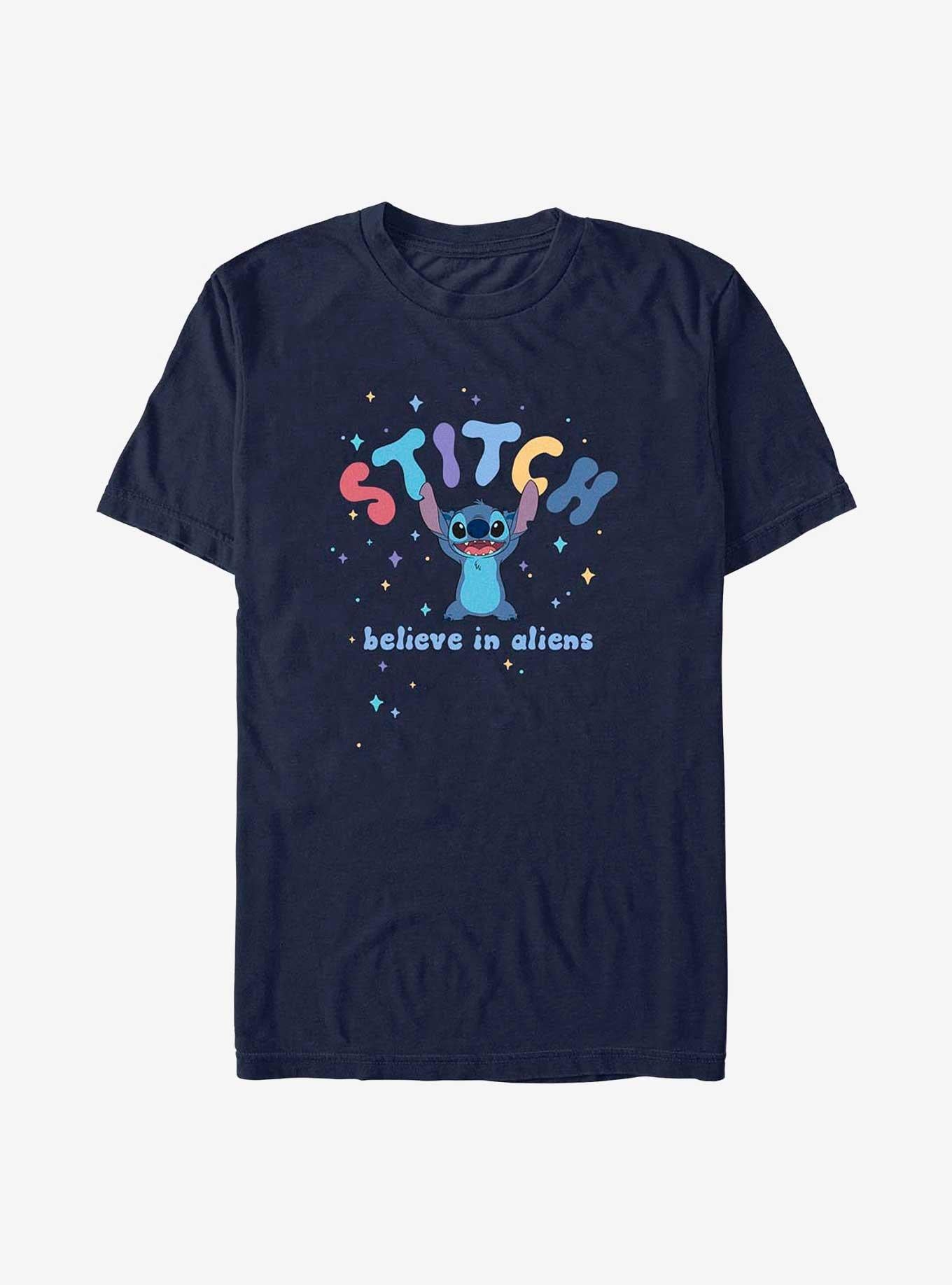 Disney Lilo Stitch Believe In Aliens T-Shirt T-Shirt | Trending Design | Great Gift Idea