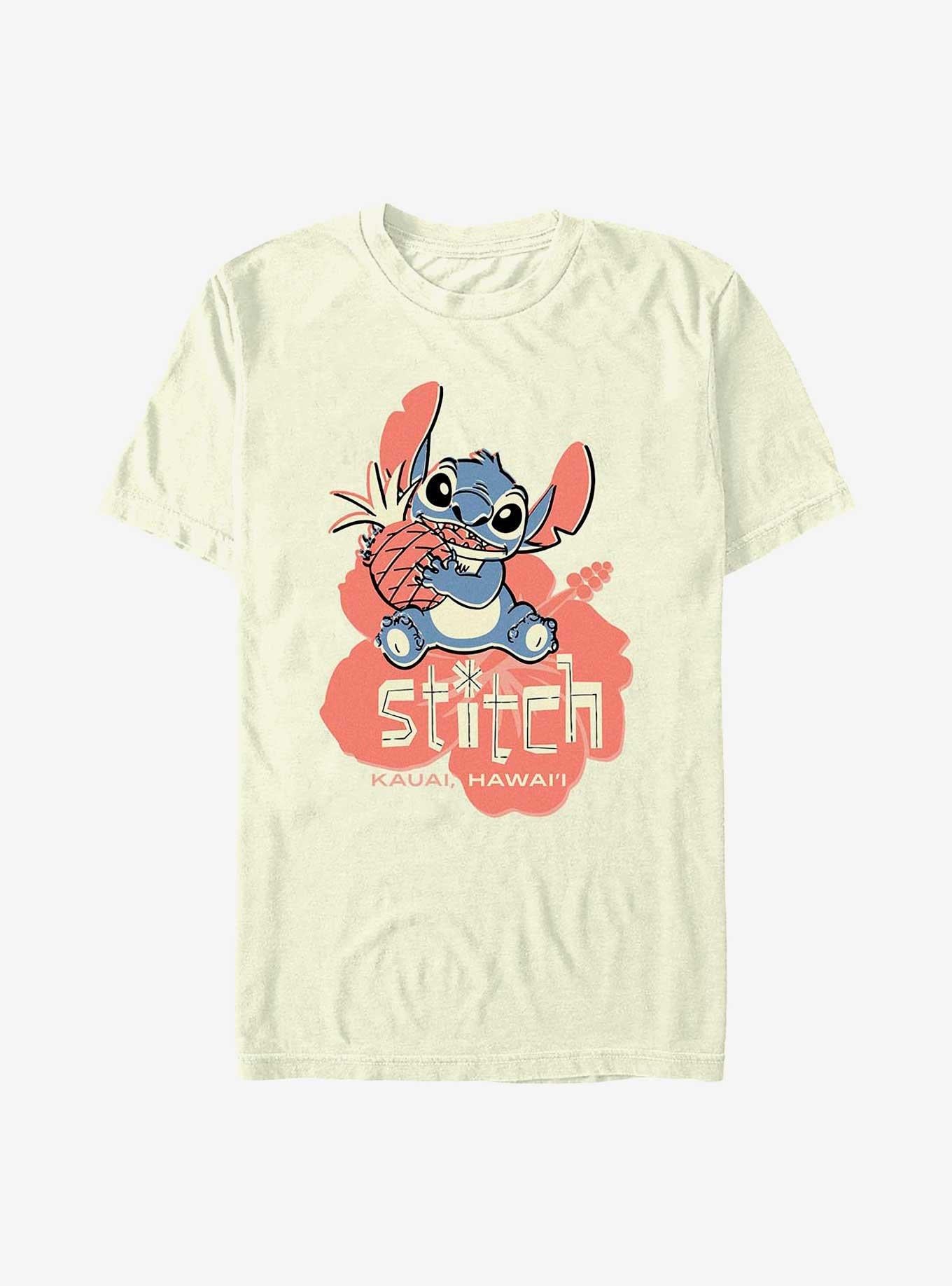 Disney Lilo Stitch Kauai Hawaii Pineapple Stitch T-Shirt T-Shirt | Vintage Graphic Vibe | Perfect For Daily Wear