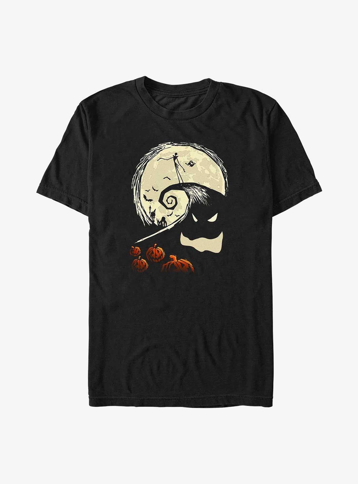 Disney The Nightmare Before Christmas Jack On Pumpkin Hill Big & Tall T-shirt | Trendy Graphic Tee | Casual Unisex T-shirt