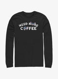 Disney Lilo Stitch Need More Coffee Long-Sleeve T-Shirt T-Shirt | Fan Favorite Style | Must-Have Style