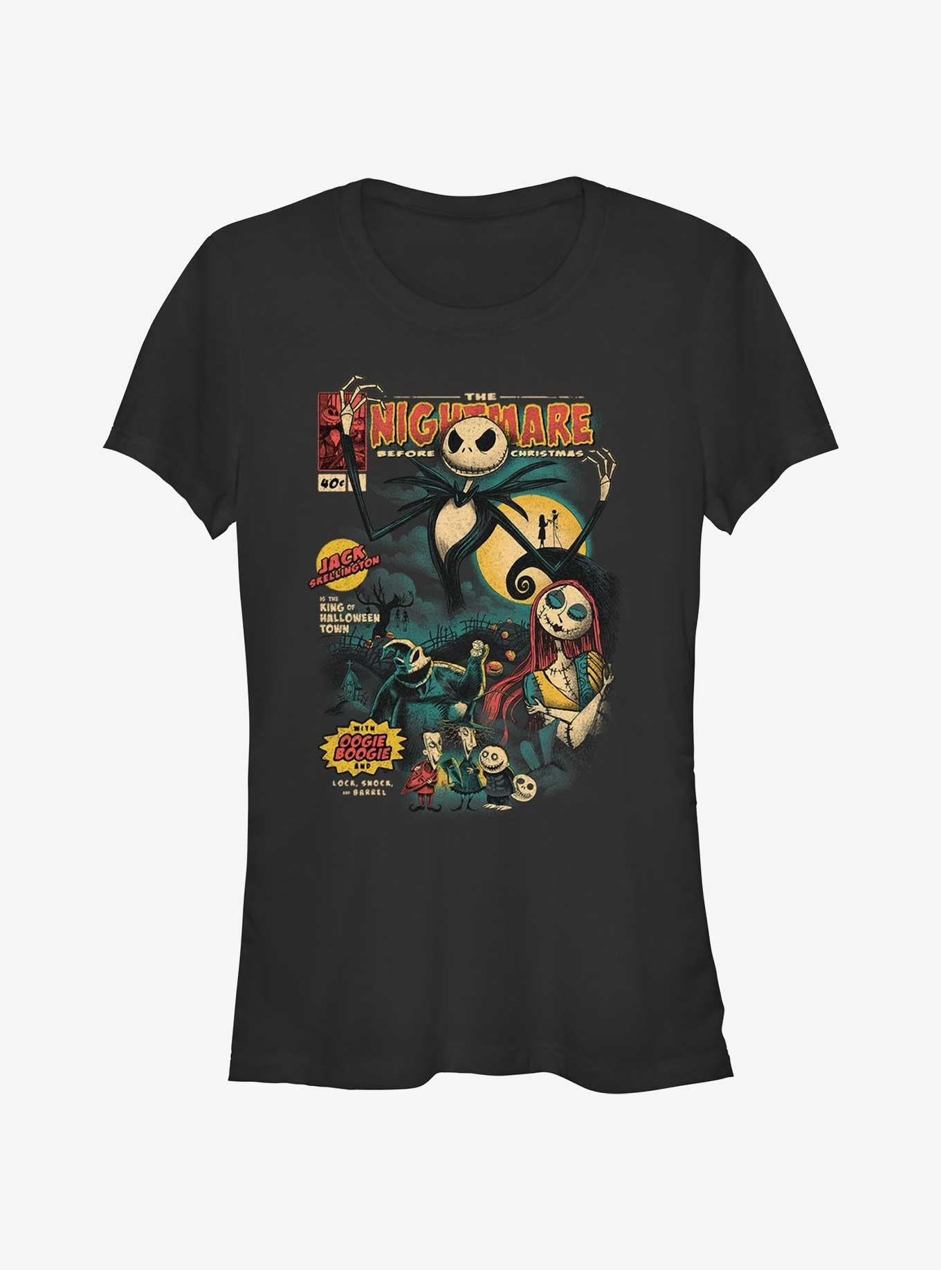 The Nightmare Before Christmas Comic Cover Girls T-shirt | Trendy Graphic Tee | Casual Unisex T-shirt