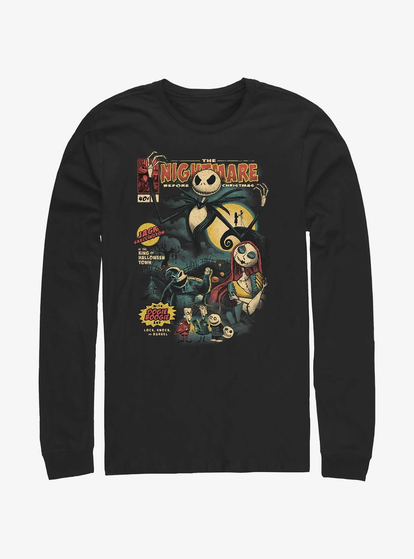 The Nightmare Before Christmas Comic Cover Long-sleeve T-shirt | Trendy Graphic Tee | Casual Unisex T-shirt