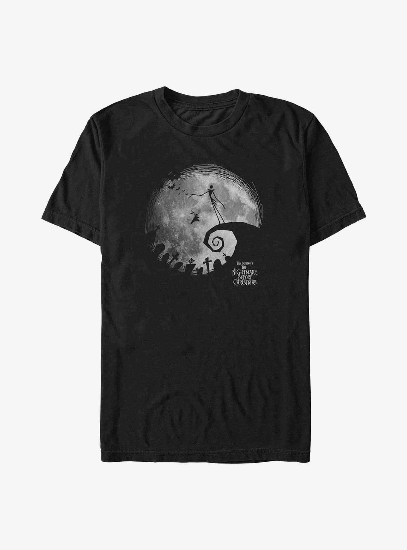 The Nightmare Before Christmas Jack Skellington Night Moon Big Tall T-Shirt T-Shirt | Premium Graphic | Top Pick For Fans