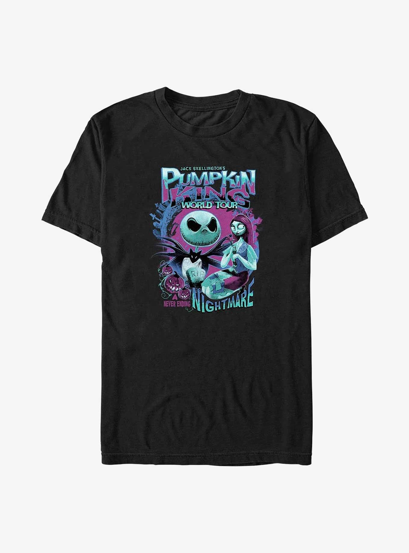 The Nightmare Before Christmas Pumpkin King World Tour Big & Tall T-shirt | Trendy Graphic Tee | Casual Unisex T-shirt