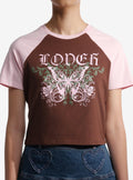 Sweet Society Lover Butterfly Girls Raglan Crop T-Shirt T-Shirt | High-Quality Print | Must-Have Style