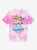 Doraemon Group Pink TieDye TShirt Graphic Tee | Graphic Tee | Unisex Shirt | Perfect Gift For Fans