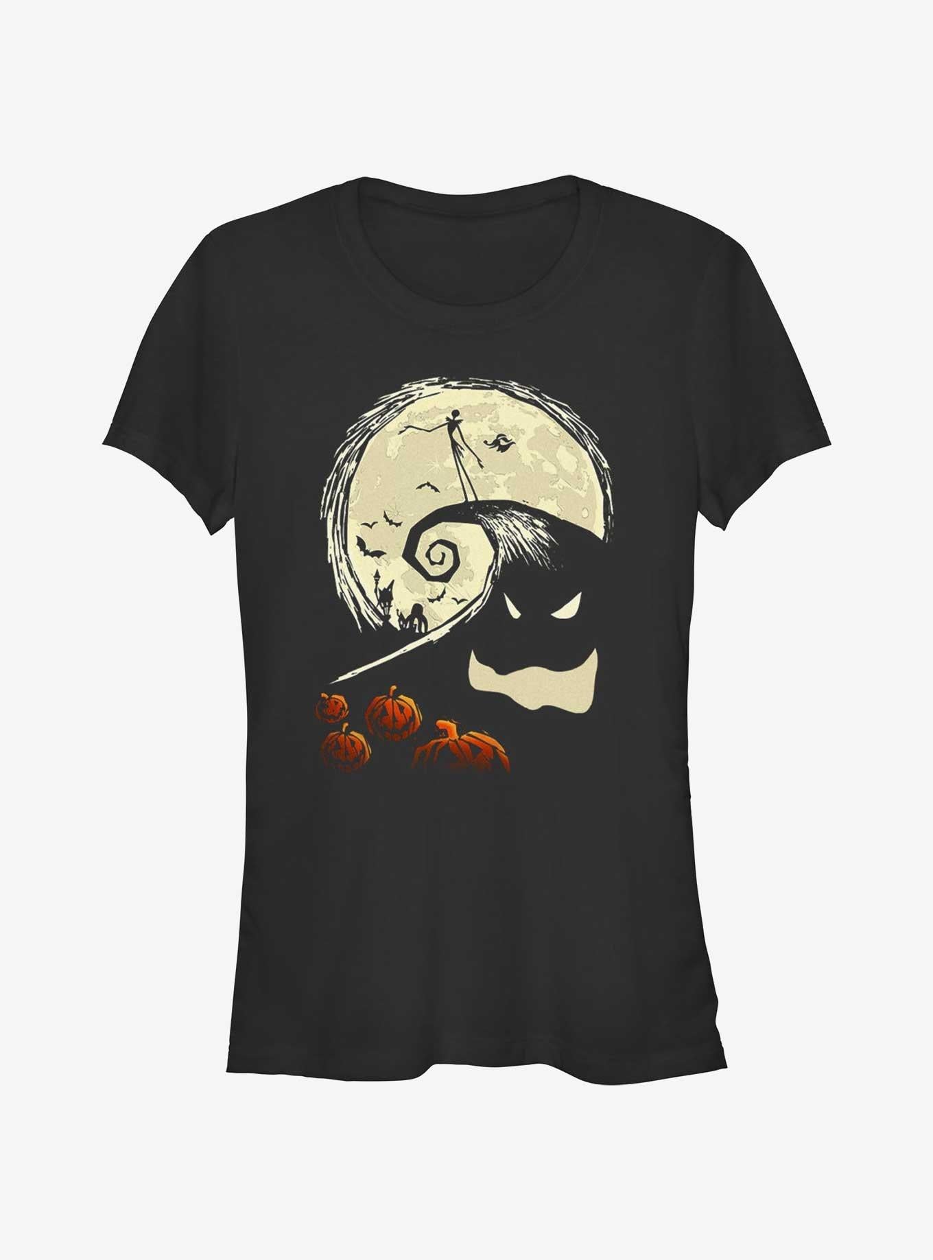 Disney The Nightmare Before Christmas Jack On Pumpkin Hill Girls T-shirt | Trendy Graphic Tee | Casual Unisex T-shirt