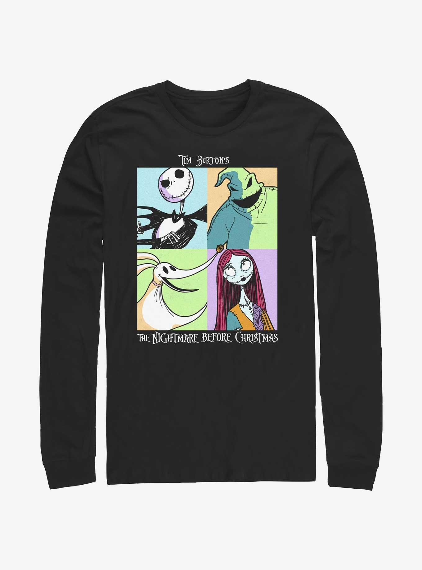 Disney The Nightmare Before Christmas Scream Team Long-sleeve T-shirt | Trendy Graphic Tee | Casual Unisex T-shirt