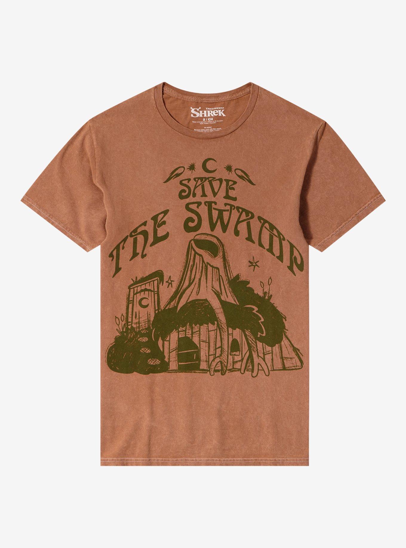 Shrek Save The Swamp Boyfriend Fit Girls T-Shirt T-Shirt | Aesthetic Graphic | Trending Now