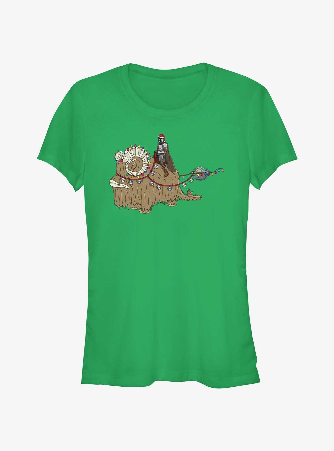 Star Wars The Mandalorian Bantha Christmas Girls T-Shirt