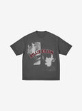 Billie Eilish Double Portrait Grey Boyfriend Fit Girls T Shirt
