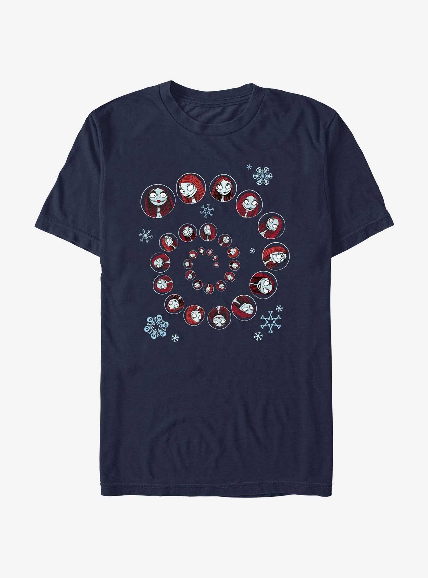 Disney The Nightmare Before Christmas Sally Winter Swirl T-shirt | Trendy Graphic Tee | Casual Unisex T-shirt