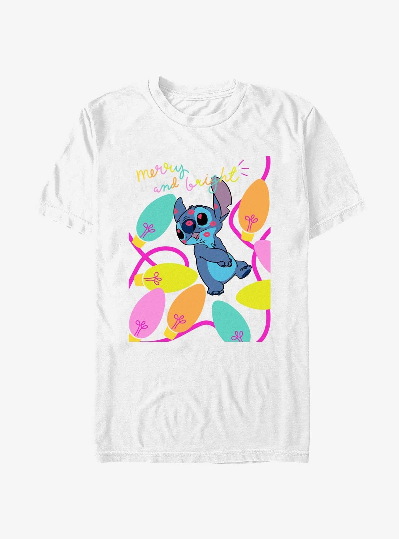 Disney Lilo Stitch Merry And Bright T-Shirt T-Shirt | Trending Streetwear Style | Trending Now