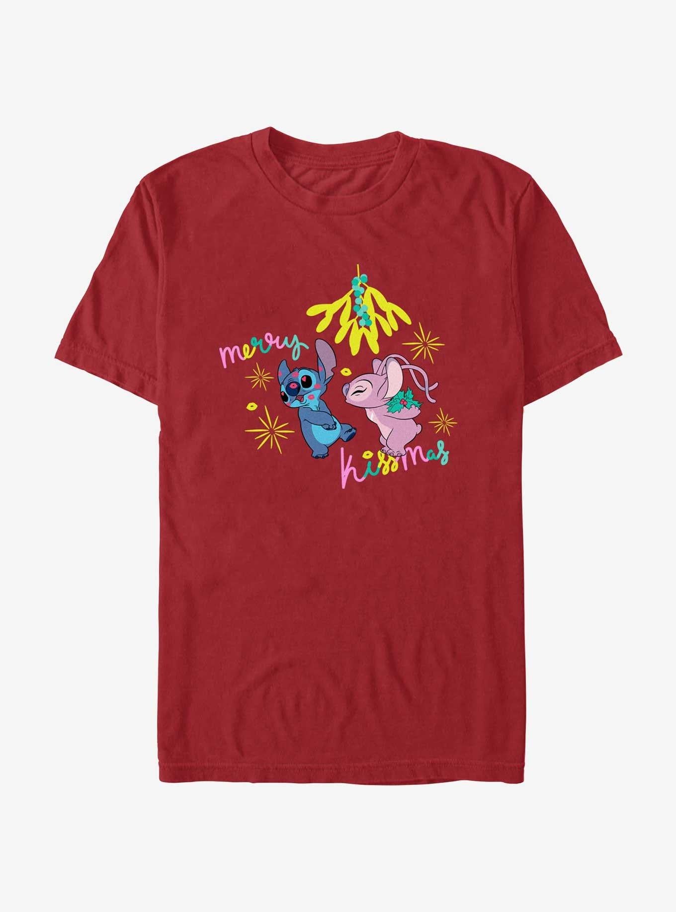 Disney Lilo Stitch Merry Kissmas Mistletoe T-Shirt T-Shirt | Premium Graphic | Trending Now
