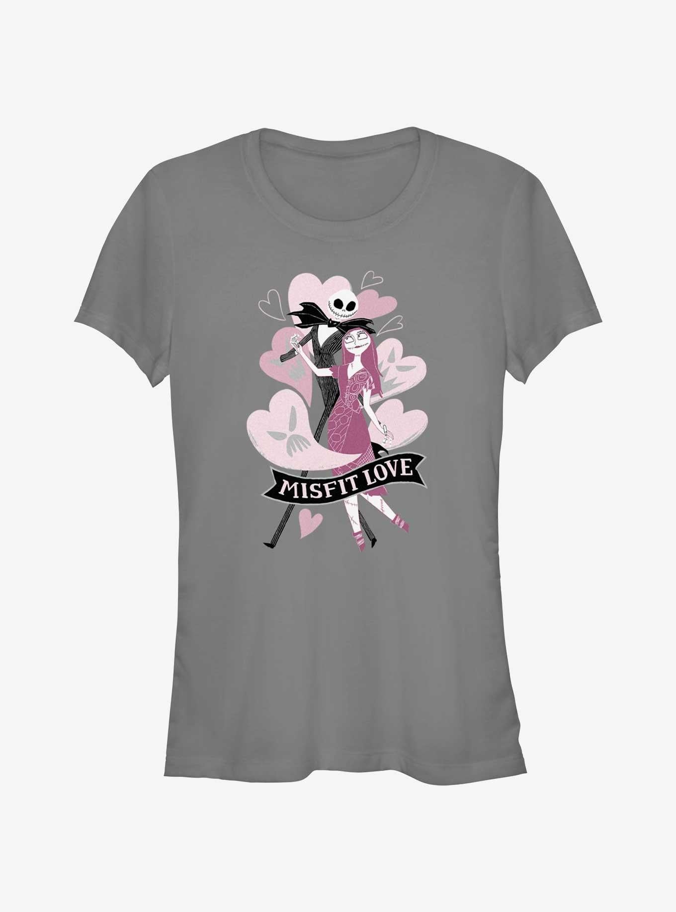 The Nightmare Before Christmas Jack Sally Misfit Love Hearts Girls T-Shirt T-Shirt | High-Quality Print | High Demand Item