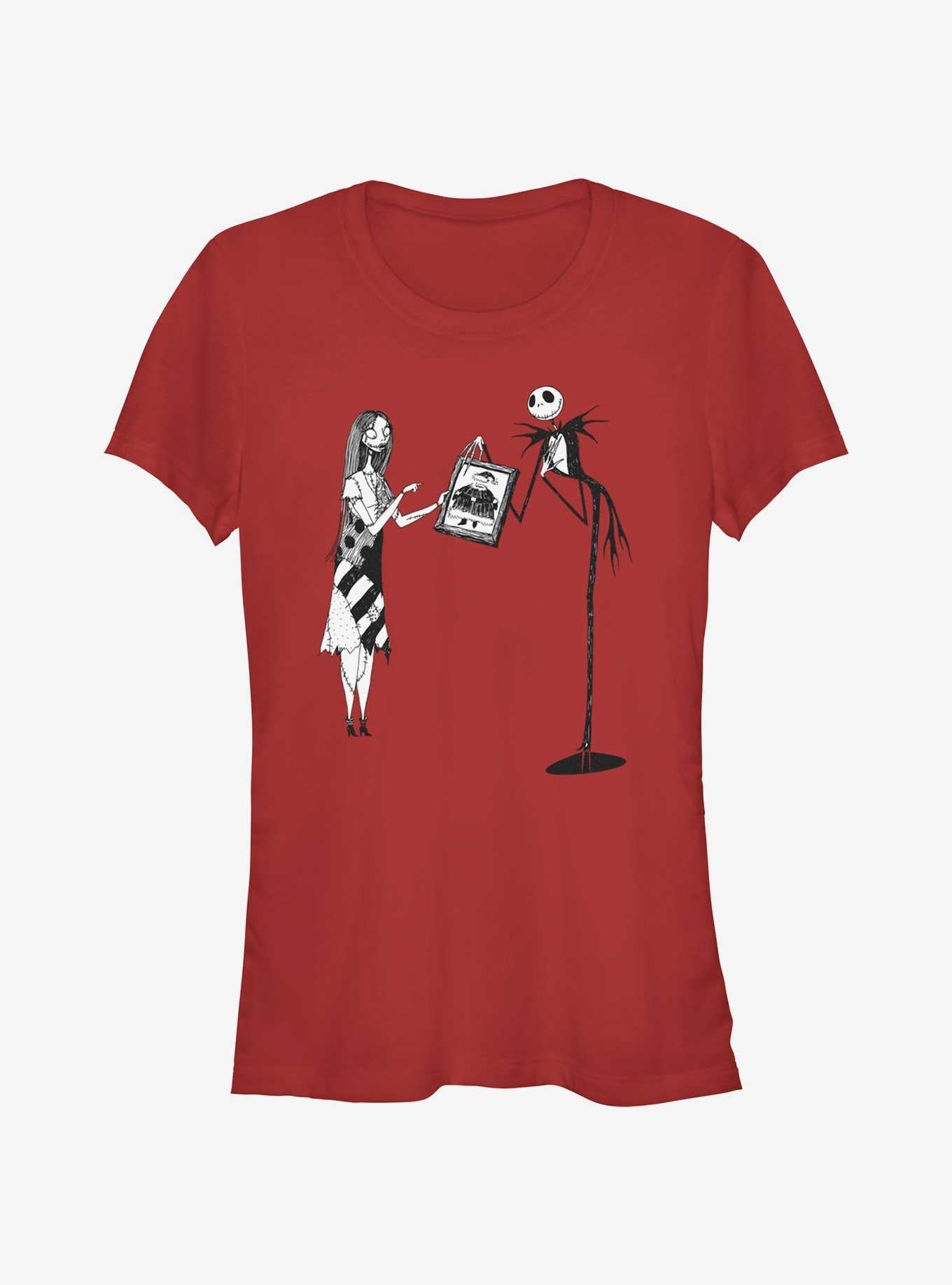 Disney The Nightmare Before Christmas Sally & Jack Sandy Claws Girls T-shirt | Trendy Graphic Tee | Casual Unisex T-shirt