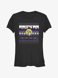 Disney The Nightmare Before Christmas Jack And Sally Ugly Holiday Girls T-shirt | Trendy Graphic Tee | Casual Unisex T-shirt
