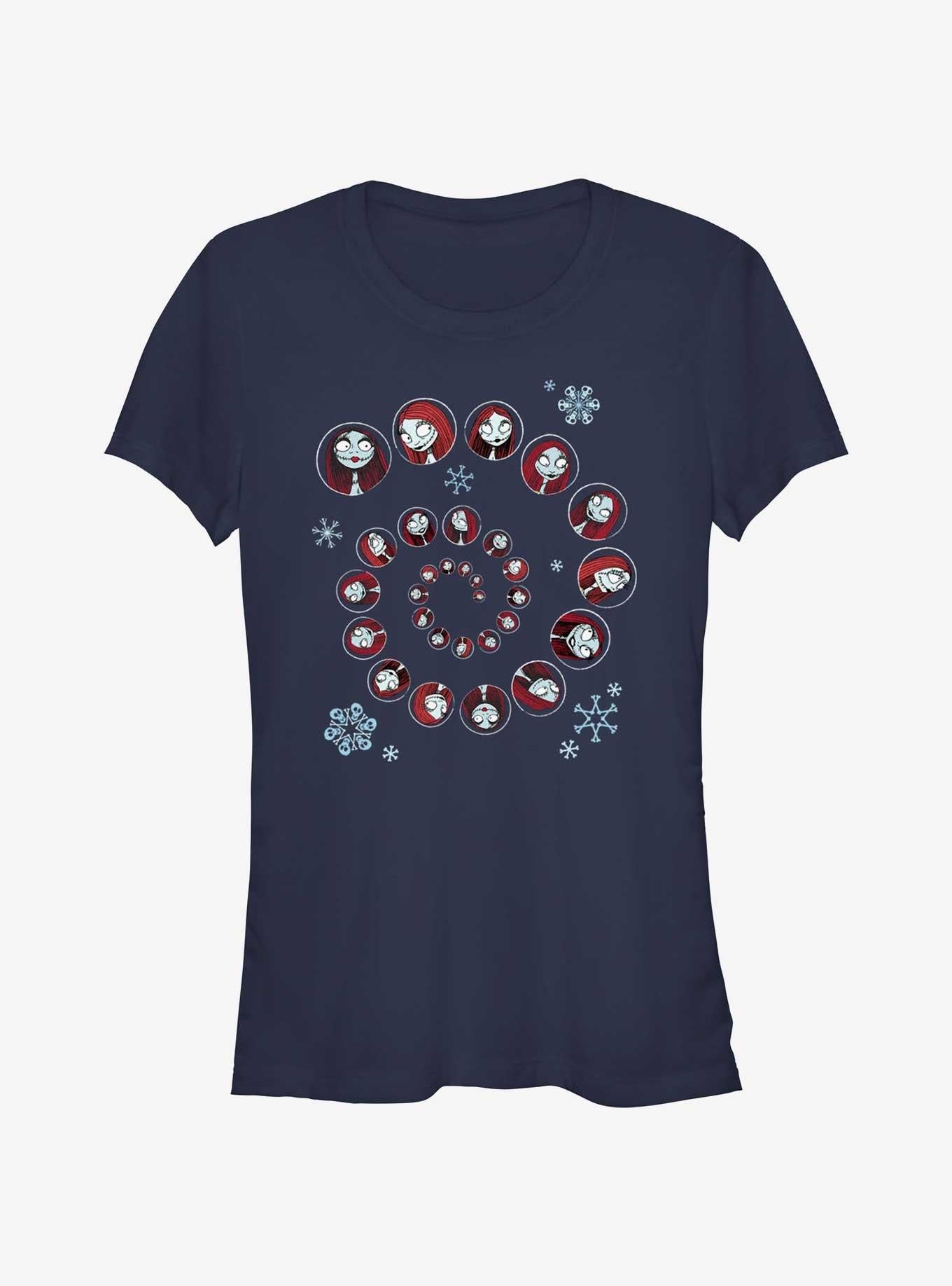 Disney The Nightmare Before Christmas Sally Winter Swirl Girls T-shirt | Trendy Graphic Tee | Casual Unisex T-shirt
