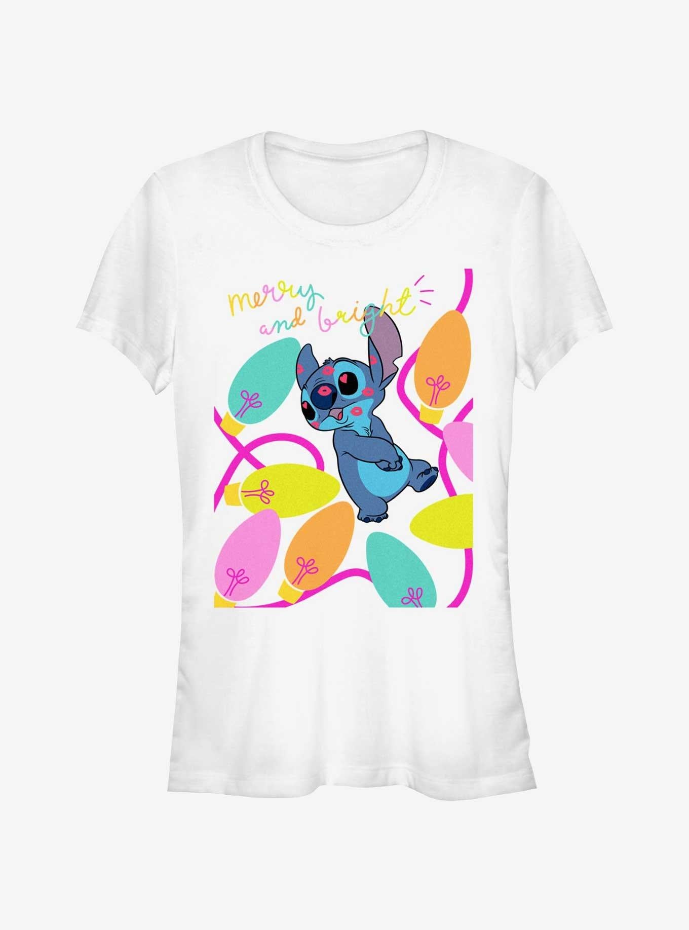 Disney Lilo Stitch Merry And Bright Girls T-Shirt T-Shirt | Top Trending Artwork | Must-Have Style