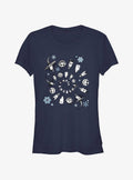 Disney The Nightmare Before Christmas Boogie's Boys Winter Swirl Girls T-shirt | Trendy Graphic Tee | Casual Unisex T-shirt