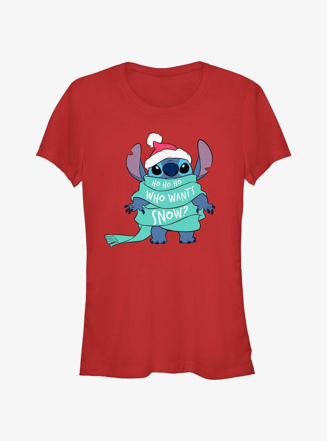 Disney Lilo Stitch Who Wants Snow Girls T-Shirt T-Shirt | Fan Favorite Style | Must-Have Style