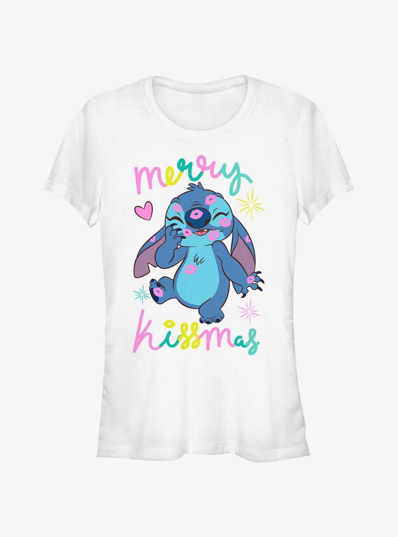 Disney Lilo Stitch Kissmas Stitch Girls T-Shirt T-Shirt | Exclusive Art Design | Top Pick For Fans
