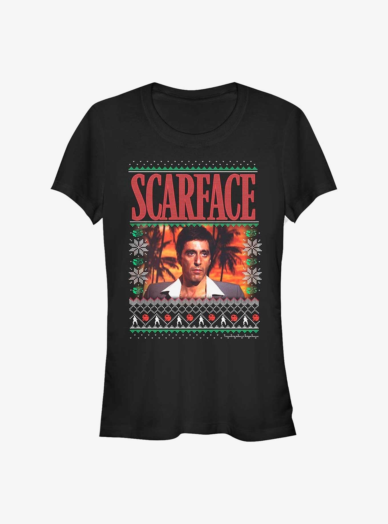 Scarface Tony Montana Ugly Christmas Girls T-Shirt T-Shirt | High-Quality Print | Must-Have Style